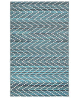 Outdoor Area Rug Blue Recycled Polypropylene 120 x 180 cm Pattern Terrace Balcony Beliani