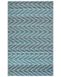 Outdoor Area Rug Blue Recycled Polypropylene 120 x 180 cm Pattern Terrace Balcony Beliani