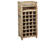 Wine Rack Holder Natural Rattan 51 x 112 cm Metal Mahogany Wood Rope Handle Handmade for 28 Bottles Boho Style Home Decor Beliani