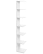 Wall Bookshelf White 6 Tier Particle Board Modern Beliani