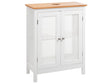 Washbasin Cabinet White MDF 60 x 75 cm Bathroom Storage with Shelves Perforated Doors Beliani