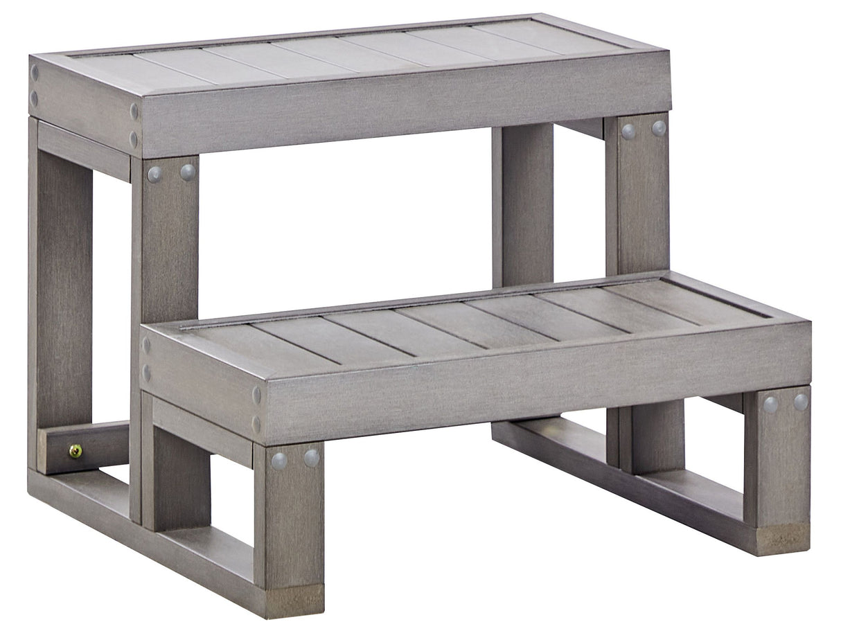 Hot Tub Spa Steps Synthetic Material Grey Beliani