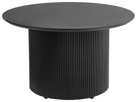 Coffee Table Black MDF Top Metal Base ø 50 cm Modern Design Living Room Beliani