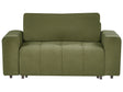 2 Seater Sofa Green Fabric Upholstery with Storage Thickly Padded Modern Style Living Room Furniture Beliani
