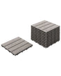 Outdoor Flooring Grey WPC Composite Deck Tiles Interlocking All Weather Beliani