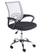 Office Chair Black and White Fabric Swivel Desk Computer Adjustable Seat Reclining Backrest Beliani