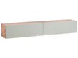 Wall Mounted TV Stand Light Green and Brown Up To 70ʺ TV Recommended 2 Cabinets Minimalist Design Living Room Beliani