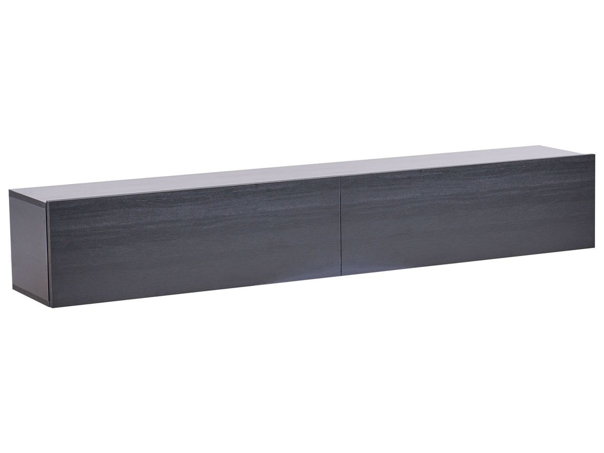 Wall Mounted TV Stand Black Up To 70ʺ TV Recommended 2 Cabinets Minimalist Design Living Room Beliani
