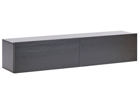 Wall Mounted TV Stand Black Up To 55ʺ TV Recommended 2 Cabinets Minimalist Design Living Room Beliani