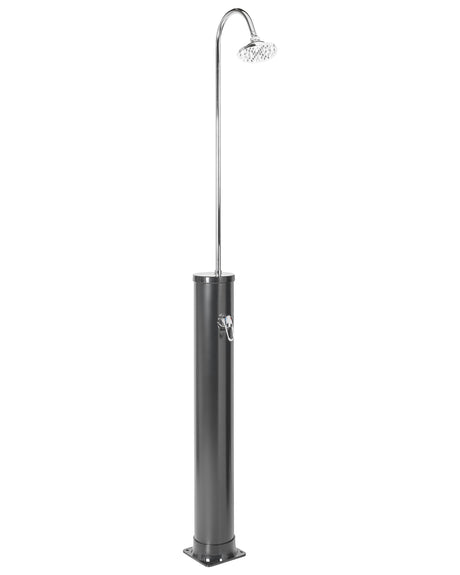 Outdoor Mixer Shower Set Black Stainless Steel with Rain Function Solar Powered Modern Garden Beliani