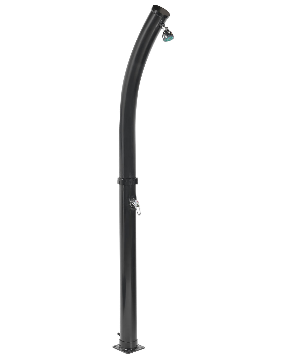 Outdoor Mixer Shower Set Black Stainless Steel with Rain Function Solar Powered Modern Garden Beliani
