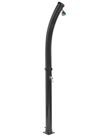 Outdoor Mixer Shower Set Black Stainless Steel with Rain Function Solar Powered Modern Garden Beliani