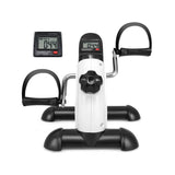 Mini Under Desk Bike Pedal Exerciser with Adjustable Resistance-Black &amp; White