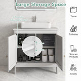 Under Freestanding Bathroom Vanity Sink Cabinet with 2 Doors-White