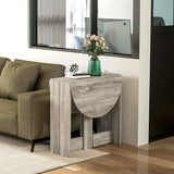 HOMCOM Space-saving Drop Leaf Table, Folding Dining Table for Small Space, Kitchen, Dining Room, Grey