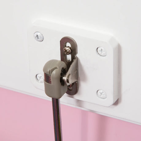 HOMCOM 2 In 1 Wooden Toy Box, Seat Storage Bench, Storage Chest Cabinet Organiser with Safety Pneumatic Rod, Pink