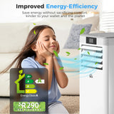 HOMCOM 10000 BTU Air Conditioning Unit, 4-in-1 Portable Air Conditioner, Dehumidifier, Cooling, Fan, Sleep Mode, with Remote Control, LED Display, 2 Speeds, 24H Timer, Window Venting Kit, 22m2