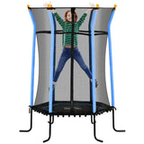 HOMCOM Kids Trampoline Mini Bouncer with Enclosure Safety Net For Ages 3-10 Years - Blue