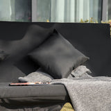 Outsunny Three-Seater Garden Swing Bed - Black