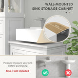 HOMCOM 15 x 20cm 'U' Cut Out Bathroom Storage Cabinet - White