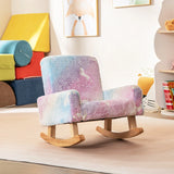 Rocking chair children Children&#39;s sofa glow in the dark Children&#39;s armchair upholstered in flannel fabric Colorful