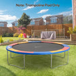 HOMCOM 12FT Replacement Trampoline Pad Thick Foam Safety 366cm Spring Cover Bounce Padding - Multi Coloured