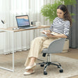HOMCOM 46-56 cm Velvet-feel Office Chair - Grey