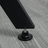 HOMCOM Dining Table, Round Kitchen Table with Black Legs, Anti-slip Foot Pads for Living Room, Dining Room 90 x 76 cm, Brown