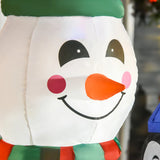 HOMCOM 6ft Inflatable Christmas Snowman with Three Penguins LED Xmas Dcor Holiday Outdoor Yard Decoration