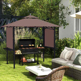 Outsunny 2.5 x 1.5m BBQ Tent Camping Picnic Gazebo Marquee Shelter Portable Waterproof