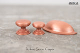 Old English Winchester Solid Brass Cabinet Cup Pull on Concealed Fix - Urban Satin Copper - Each