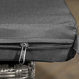 Outsunny Set of Four Armless Rattan Garden Chairs - Dark Grey