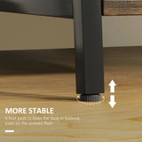 HOMCOM Industrial-Style Work Desk, with Shelves - Brown/Black