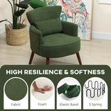 HOMCOM Corduroy Retro Accent Chair - Green