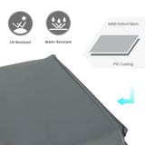 Outsunny Rectangular Patio Garden Furniture Cover Waterproof for 3 Seater Sofa Bistro Set, UV Resistant Protection 600D Oxford Fabric Rattan Lounge Clean Cover, 190 x 72 x 76cm, Grey