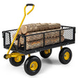Utility Garden Cart with 180 Rotating Handle and Removable Sides for Outdoor-Black