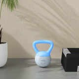 SPORTNOW 4KG Soft Kettlebell, Kettlebell with Non-Slip Handle for Home Gym, Weight Lifting, Strength Training, Light Blue/Grey