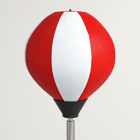 HOMCOM Punching Bag with Stand, Free Standing Boxing Set, Speed Bag with Speedball Adjustable Height from 126cm to 144cm for Teens, Red