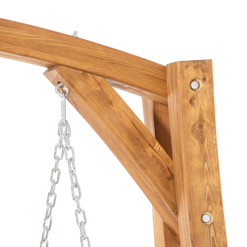 Outsunny 2 Seater Garden Swing Seat Swing Chair, Outdoor Wooden Swing Bench Seat