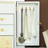 HOMCOM 4-Tier Jewellery Box with Mirror and 2 Drawers - White