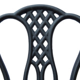 Outsunny 3 Piece Patio Cast Aluminium Bistro Set Garden Outdoor Furniture Table and Chairs Shabby Chic Style