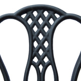 Outsunny 3 Piece Patio Cast Aluminium Bistro Set Garden Outdoor Furniture Table and Chairs Shabby Chic Style