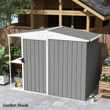 Outsunny Set of 12 Corrugated Steel Roof Sheet Panels - Light Grey