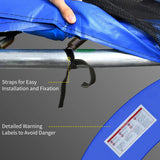 HOMCOM 12FT Replacement Trampoline Pad Thick Foam Safety 366cm Spring Cover Bounce Padding - Multi Coloured
