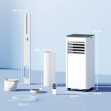 HOMCOM Portable Air Conditioner 7000 BTU, 4-in-1 AC Unit with Cool, Dehumidifier, Fan, Sleep Mode, WiFi Voice Remote Control