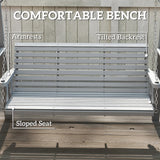 Outsunny Three-Seater Wooden Swing Bench, Dark Grey