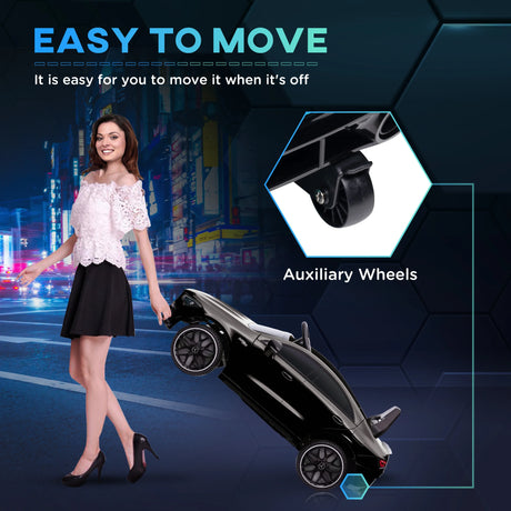 AIYAPLAY Mercedes-Benz AMG CLA 45 Licensed 12V Kids Electric Car Ride on Car w/ Remote, Suspension Lights Music Horn - Black