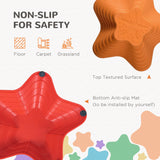 Outsunny Balance Stepping Stones Kids, 6-Piece Starfish Style Non-slip Obstacle Course, Stackable Balance Blocks, Garden Sensory Toys for Toddler 3-8 Years, Indoor Outdoor, Multicoloured
