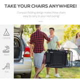 Outsunny Folding Zero Gravity Chairs, 3 Pieces Adjustable Sun Lounger and Table Set with Cup Holder and Headrest, Patio Bistro Set with Reclining Garden Chairs for Outdoor, Black