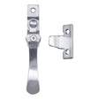 VICTORIAN - CASEMENT FASTENER (WEDGE PATTERN - LOCKABLE) - SATIN CHROME - 57MM X 13MM - EACH